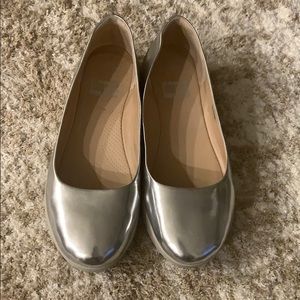 Silver FitFlop Ballerina Flats - EUC!!